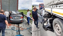 Ankara'da feci kaza: Otomobil tıra çarptı! Ölü ve yaralı var