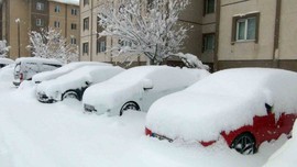 Bitlis'te 3 gündür yoğun kar yağışı etkili oldu. Tek katlı evler, arabalar ve yön levhaları kardan kayboldu