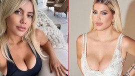 Galatasaraylı Icardi'den boşanmak üzerine olan Wanda Nara'dan cesur pozlar! Ceketinin fermuarını açık bıraktı, göğüs dekoltesiyle nefes kesti