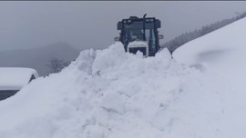 Giresun'da etkili olan kar yağışının ardından kar kalınlığı 2 metreyi buldu. Karla mücadele ekipleri yoğun mesaisi sürüyor