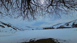 Bitlis'te karla kaplanan bölge dron ile havadan görüntülendi. Eşsiz güzelliğiyle hayran bıraktı