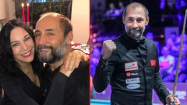 Milli bilardocu sevgilisi Semih Saygıner şampiyon oldu! Ünlü oyuncu Şenay Gürler'den sevgilisine kutlama geldi