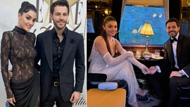 Hakan Sabancı ve Hande Erçel'den romantik poz! Roma-Paris treninde aşka geldiler