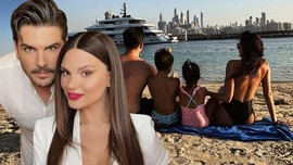 Tolgahan Sayışman ile eşi Almeda Abazi, ailece Dubai tatiline çıktı! Ünlü çiftin mutlu aile pozu büyük beğeni topladı