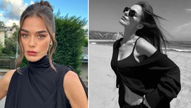 Güzel oyuncu Bensu Soral'dan nefes kesen kumsal pozları! Kusursuz fiziği dikkat çekti