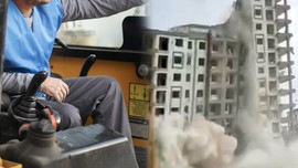Malatya'da 6 Şubat'tan kalma binanın yıkımına giden iş makinesi operatörü 12 katlı binayı yıkacağı sırada fark ettiği detay sonrası acilen yıkımı durdurdu