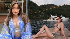 Simay Barlas'tan yürek hoplatan tatil paylaşımı! Bikinili pozlarını peş peşe paylaştı, kusursuz fiziği mest etti