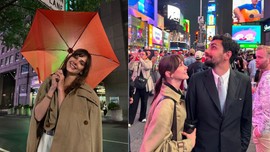 Alina Boz ve eşi Umut Evirgen, New York'ta aşka geldi! Romantik dolu karelerini peş peşe paylaştı