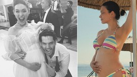 Düğün gününde bebek müjdesi vermişti! Beste Kökdemir'den karnı burnunda balayı pozları geldi