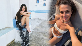 Sinem Ünsal'dan yürek hoplatan tatil pozu! Beyaz bikinisiyle sosyal medyayı salladı, doğal güzelliği dikkat çekti