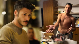 Kubilay Aka yarı çıplak yemek yaptı! "Oğlum üşüteceksin, bir şey giy üzerine”