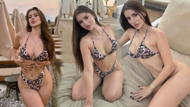 TikTok fenomeni Gamze Acet leoparlı bikinisiyle paylaştı, ortalığı fiziği şaşırttı