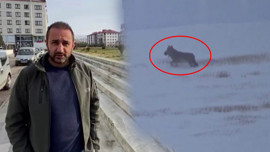 Sivas'ta doğa gezisine çıkan vatandaşın bir anda önüne çıktı! Ağzındaki detayı fark edince hayrete düştü