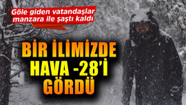 Bir ilimizde hava -28 dereceyi gördü! Göle giden vatandaşlar manzara ile şaştı kaldı