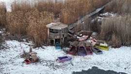 Sultan Sazlığı kışa teslim oldu! Sulak alanlar buz tuttu