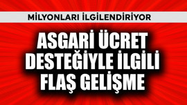 Asgari ücret desteğiyle ilgili flaş gelişme! Milyonları ilgilendiriyor