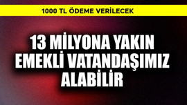 13 milyona yakın emekli alabilir! 10000 TL ödeme
