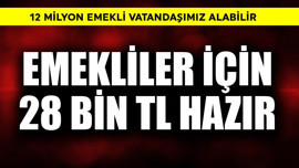 Emeklilere 28 bin 900 TL hazır! 12 milyon emekli alabilir