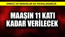 Emekli ve memurlar da faydalanabilir! Maaşın 11 katı kadar verilecek
