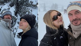 David Beckham ve kızı Harper kayak tatilinden paylaştı!