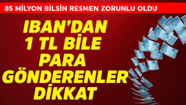 IBAN'dan 1 TL bile para gönderenler dikkat! 85 milyon bilsin resmen zorunlu oldu