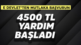 4500 TL yardım başladı! E- Devlet'ten mutlaka başvurun