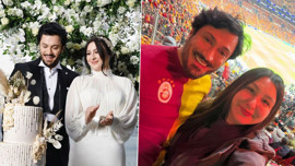Yasemin Sakallıoğlu ile eşi evlilik yıl dönümlerini Galatasaray'ın maçında kutladı! Sürpriz paylaşım dikkat çekti