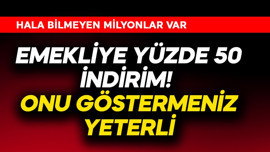 Emekliye trink yüzde 50 indirim! Onu göstermeniz yeter