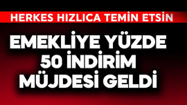 Emekliye yüzde 50 indirim müjdesi geldi
