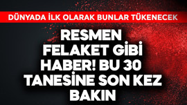 Dünyada ilk bunlar tükenecek! Resmen felaket gibi haber, bu 30 tanesine son kez bakın