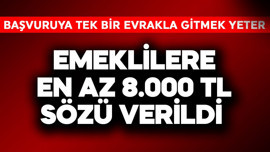 Emeklilere en az 8.000 TL sözü verildi
