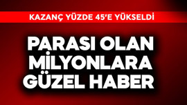 Kazanç yüzde 45'e yükseldi! Parası olan milyonlara güzel haber