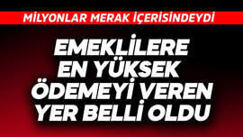 Emeklilere en yüksek ödemeyi veren yer belli oldu