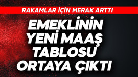 Emeklinin yeni maaş tablosu ortaya çıktı