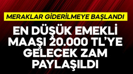 En düşük emekli maaşı 20.000 TL'ye gelecek zam paylaşıldı
