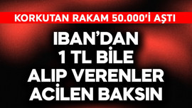 IBAN'dan 1 TL bile alıp verenler acil baksın! Korkutan rakam 50.000'i aştı