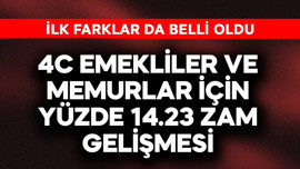 4c emekliler ve memurlar için yüzde 14.23 zam gelişmesi