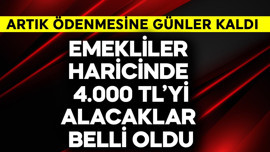 Emekliler haricinde 4.000 TL'yi alacaklar belli oldu