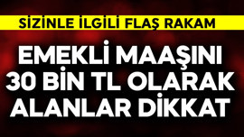 Emekli maaşını 30 bin TL olarak alanlarla ilgili flaş gelişme