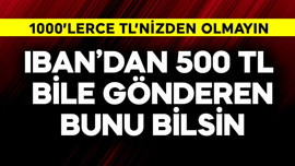 IBAN'dan 500 TL bile gönderenler bunu bilsin! Bilmeden 1000'lerce TL'nizden olmayın