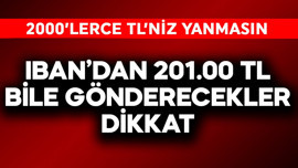 IBAN'dan 201.000 TL bile gönderecekler dikkat! 2000'lerce TL'niz yanmasın