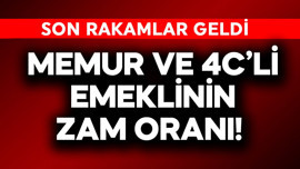 Memur ve 4C'li emeklinin zam oranı! Son rakamlar geldi