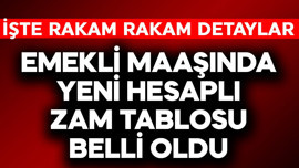 Emekli maaşında yeni hesaplı zam tablosu belli oldu
