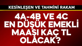 4A-4B-4C en düşük emekli maaşı kaç TL olacak?