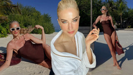 Burcu Esmersoy'dan nefes kesen tatil pozları! Mayolu paylaşımı sosyal medyayı salladı