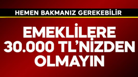 Emekliler 30.000 TL'nizden olmayın hemen bakın