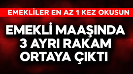 Emekli maaşında 3 ayrı rakam ortaya çıktı