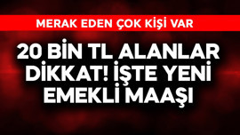20 bin TL alanlar dikkat! İşte yeni emekli maaşı