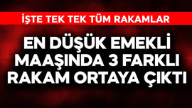 En düşük emekli maaşında 3 farklı rakam