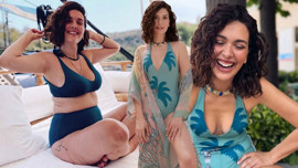 4 ayda 20 kilo veren Bergüzar Korel'den cesur paylaşım! Mayolu pozlarıyla sosyal medyayı salladı